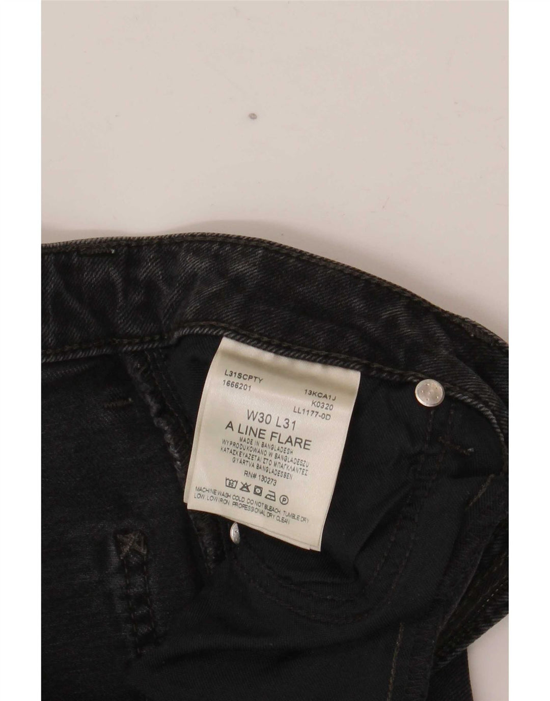 Jeans svasati a vita alta da donna Lee W30 L28 cotone nero
