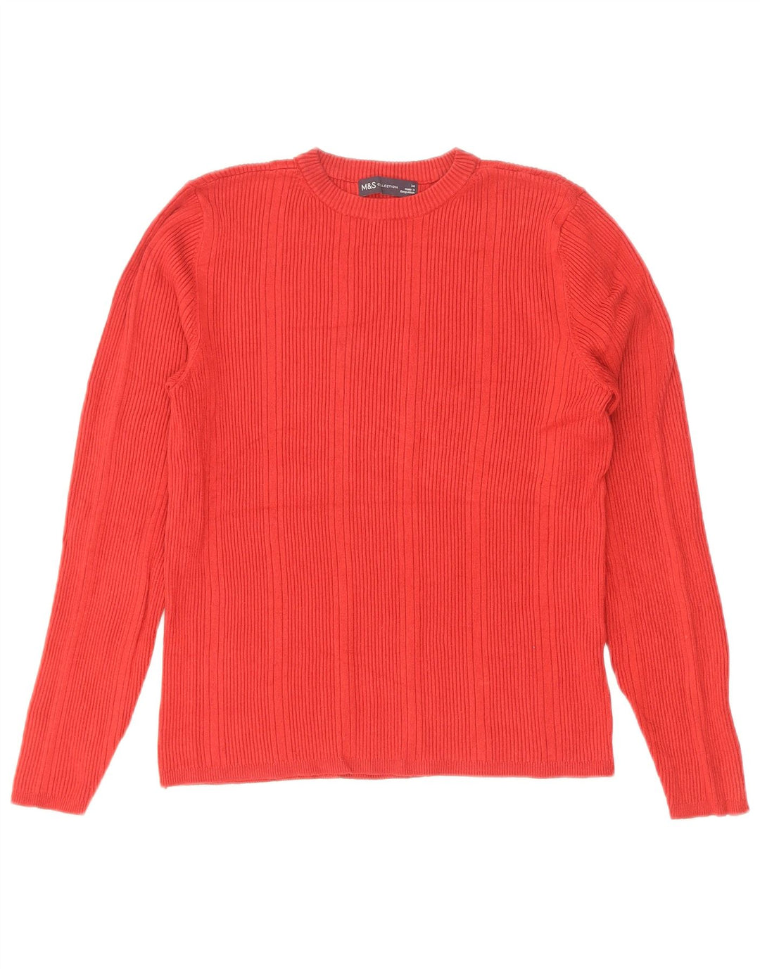 Maglione maglione girocollo da donna Marks & Spencer UK 14 Viscosa rossa media