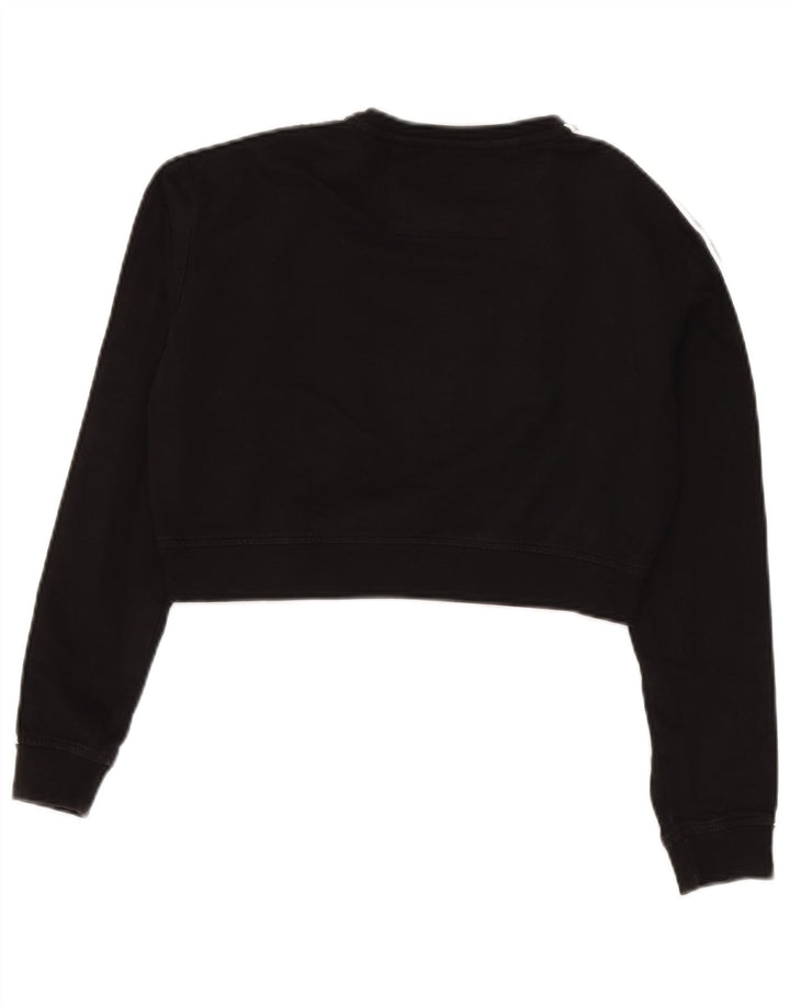 Felpa con grafica oversize da donna Kappa UK 10 piccola nera