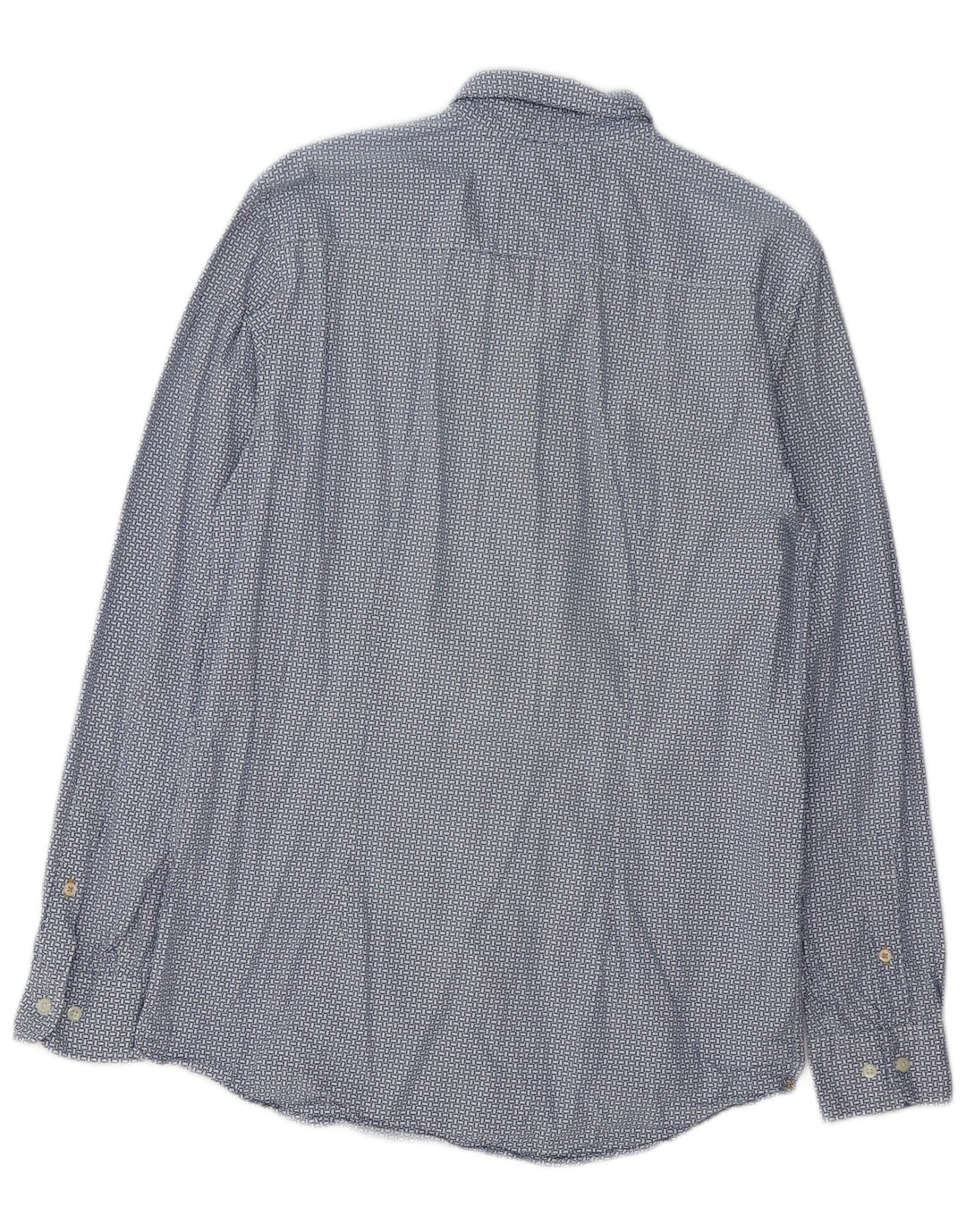 TOMMY HILFIGER Camicia slim fit da uomo grande cotone geometrico blu