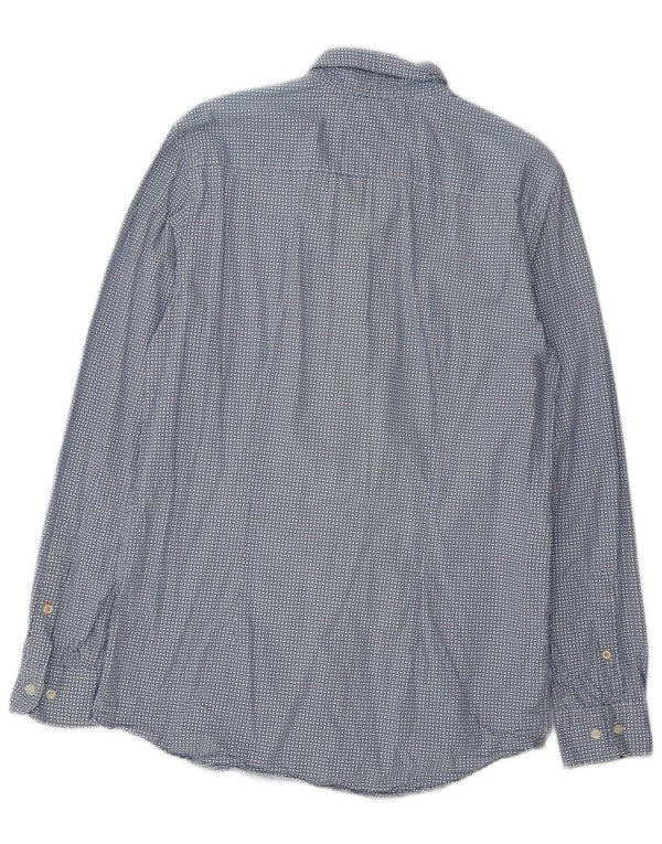 TOMMY HILFIGER Camicia slim fit da uomo grande cotone geometrico blu