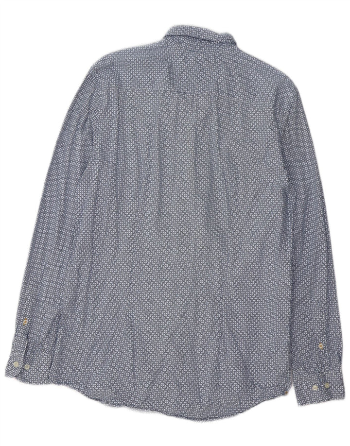 TOMMY HILFIGER Camicia slim fit da uomo grande cotone geometrico blu