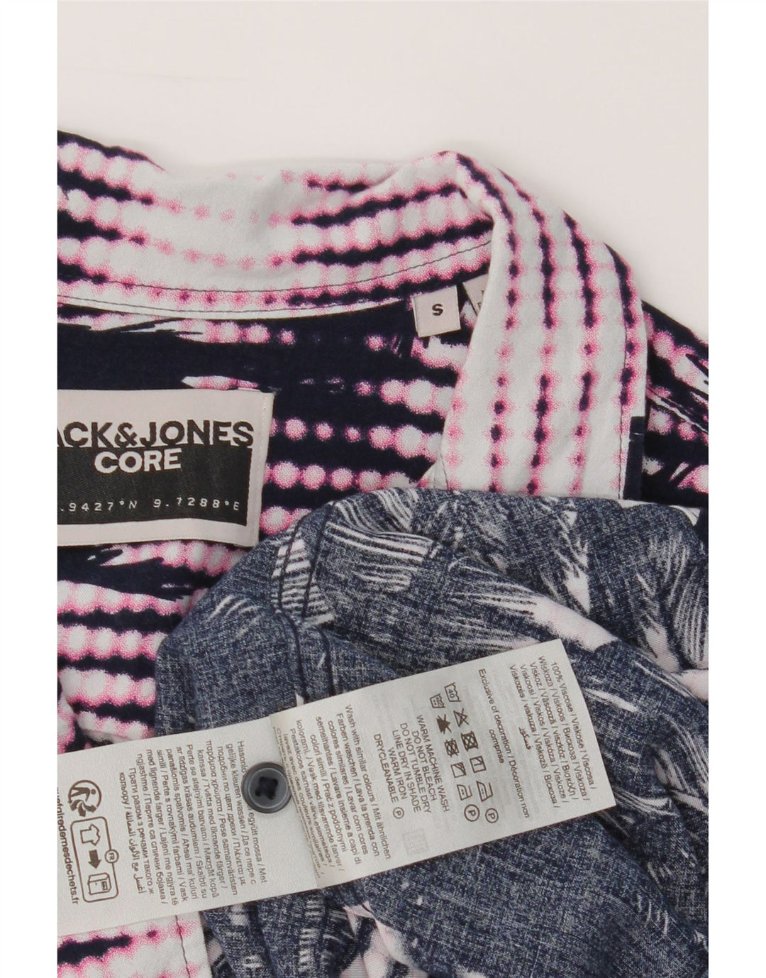 JACK & JONES Mens Abstract Pattern Shirt Small Multicoloured Hawaiian Vintage Jack & Jones and Second-Hand Jack & Jones from Messina Hembry 