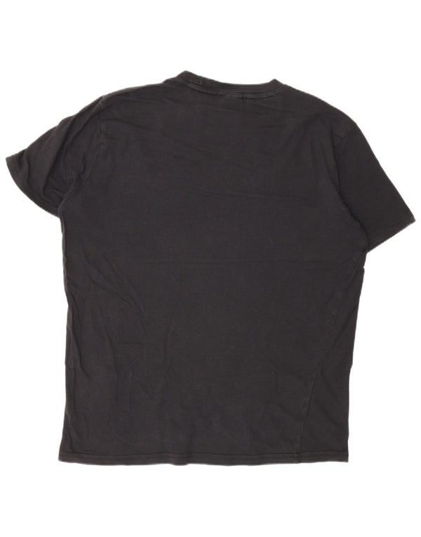 T-shirt grafica da uomo Champion Top in cotone nero medio