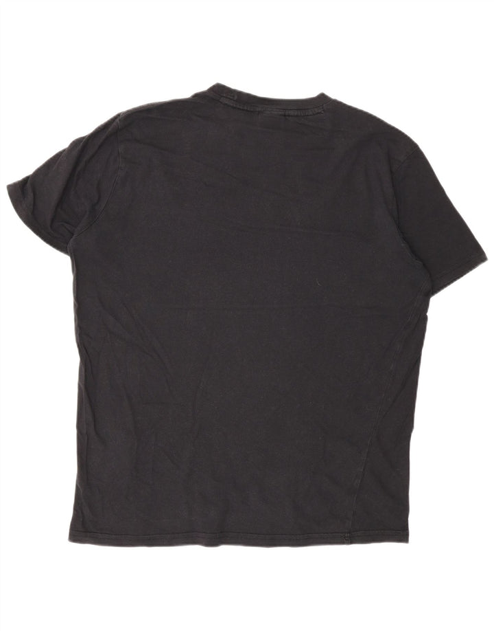 T-shirt grafica da uomo Champion Top in cotone nero medio