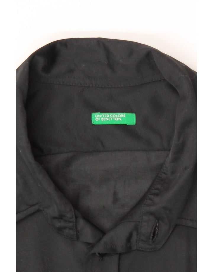 Camicia Benetton Donna UK 18 XL Nera Poliammide