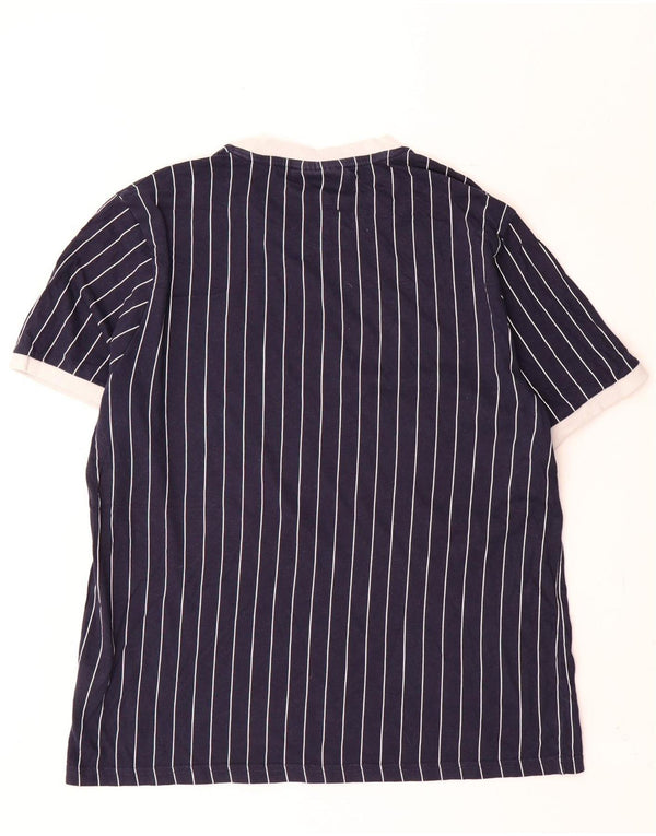 T-shirt da uomo Fila Top XL in cotone a righe blu navy