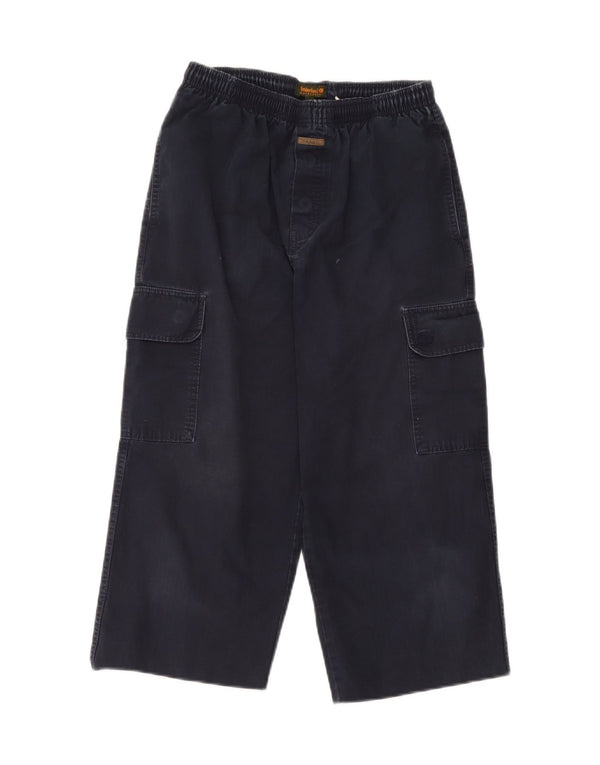 Pantaloni cargo Timberland per ragazze 13-14 anni W32 L19 blu navy a quadri