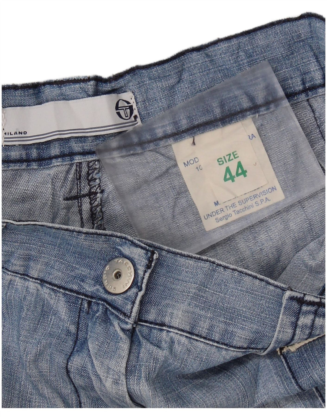 SERGIO TACCHINI Jeans larghi da donna IT 44 Medio W30 L28 Cotone blu