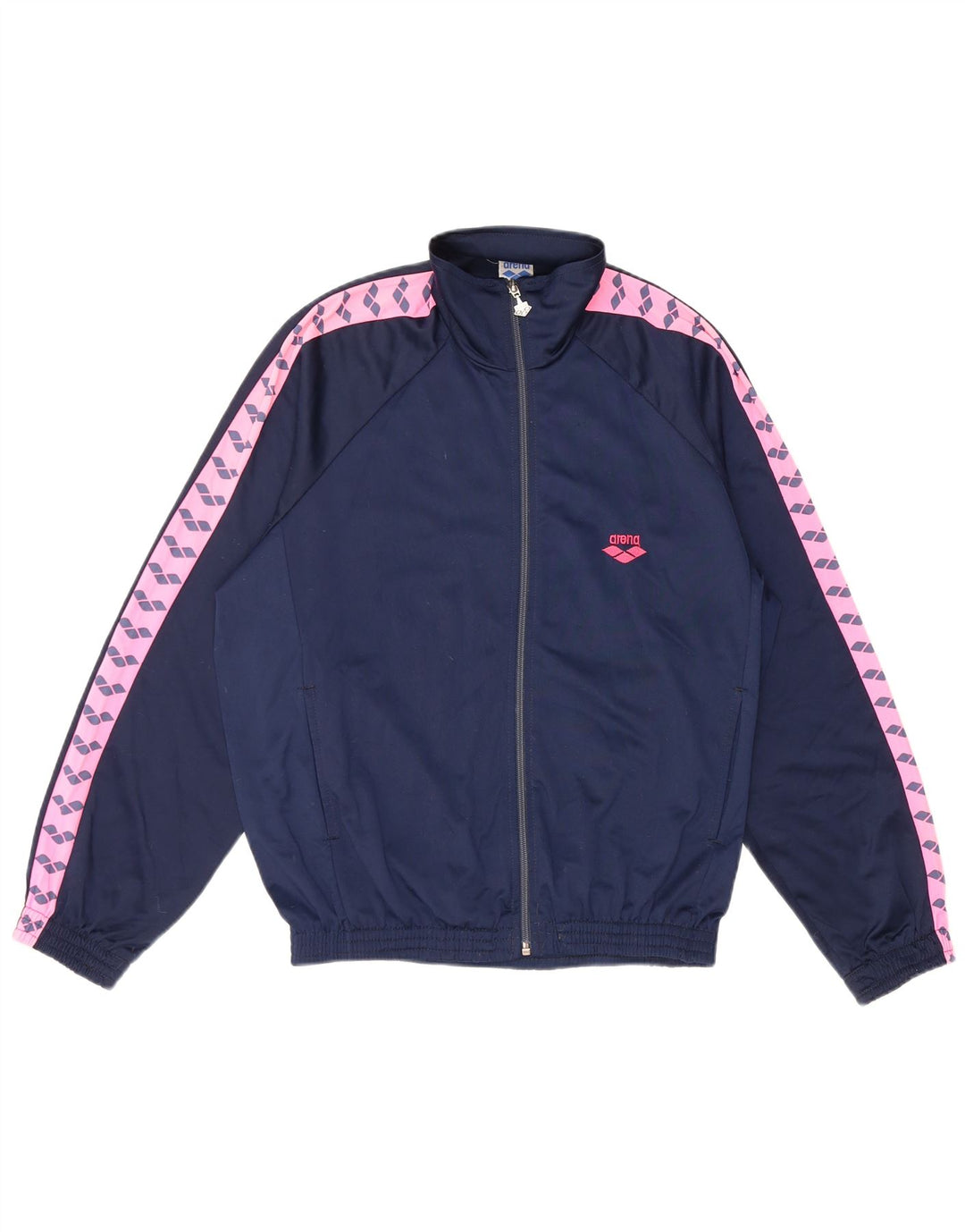 Giacca da ginnastica con grafica da donna Arena UK 14 Large Blu Navy Colourblock