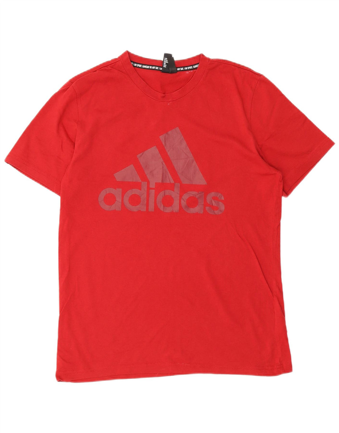 T-shirt grafica da uomo ADIDAS Top rosso medio in cotone