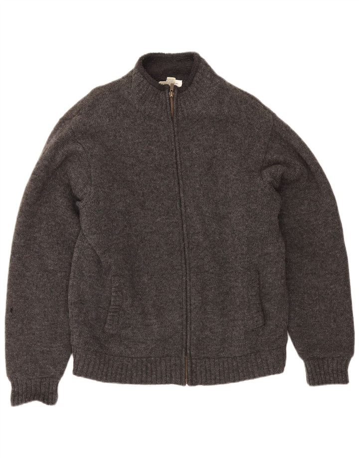 Maglione cardigan Sherpa da uomo L.L.Bean in lana d'agnello grigio medio