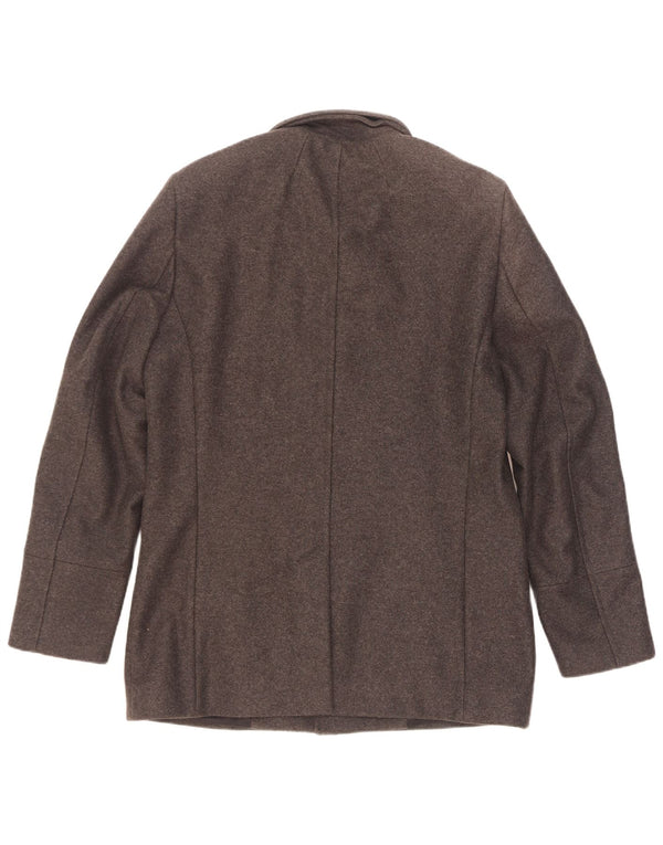 Cappotto da uomo Reiss UK 40 Large in lana grigia