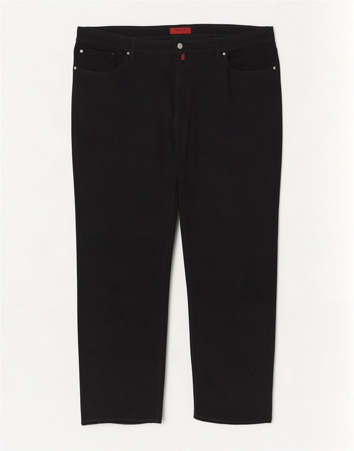 Jeans dritti da uomo Pierre Cardin W46 L34 poliestere nero