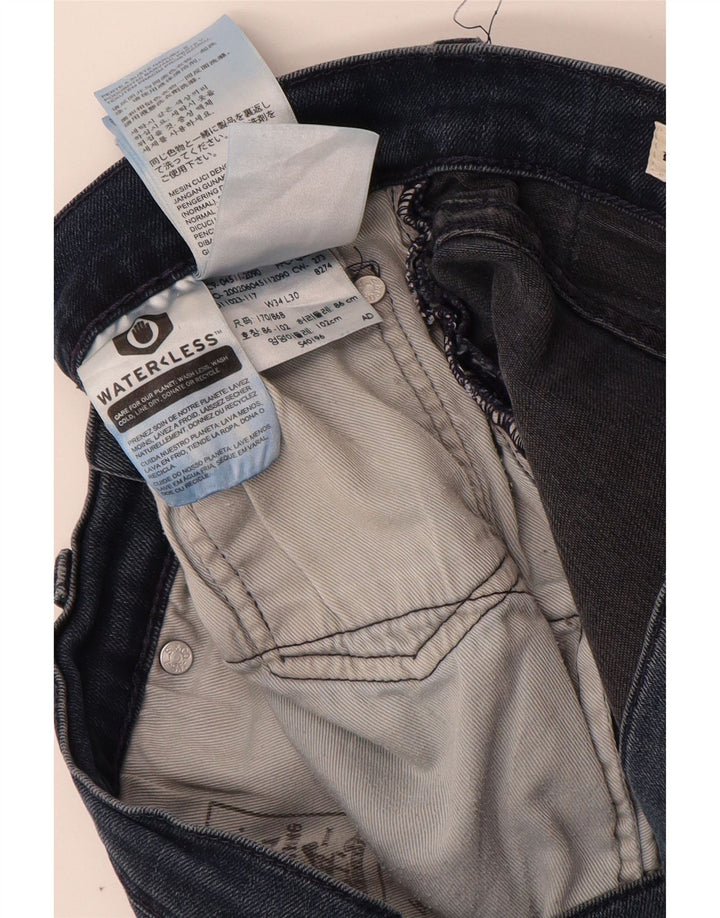 Jeans slim da uomo LEVI'S W34 L30 cotone blu