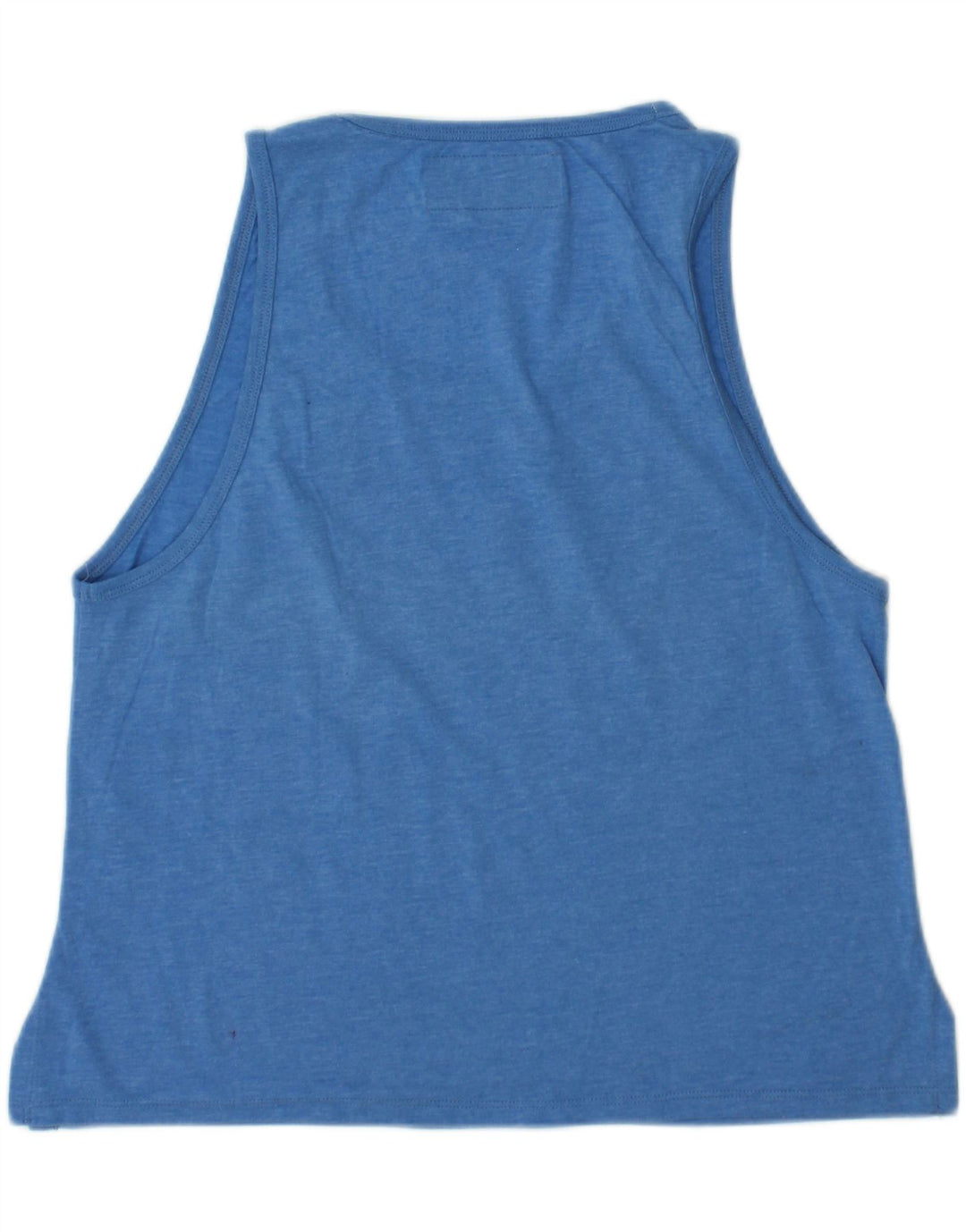 SUPERDRY Womens Graphic Vest Top UK 10 Small Blue Cotton Vintage Superdry and Second-Hand Superdry from Messina Hembry 