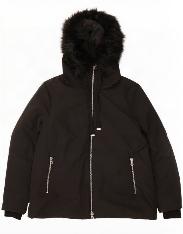 Giacca imbottita con cappuccio da donna Zara UK 18 XL nera