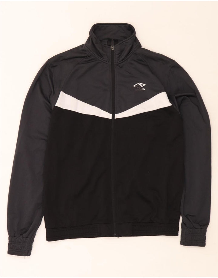 Giacca da tuta da uomo Umbro XL in poliestere color block nero