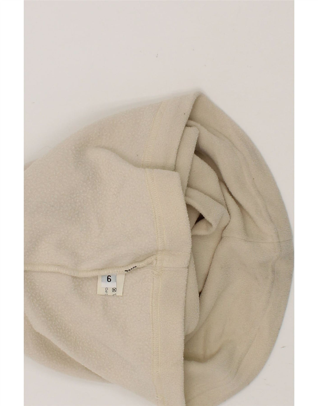 THINK PINK Girls Roll Neck Fleece Jumper 5-6 Years Beige Polyester Vintage Think Pink and Second-Hand Think Pink from Messina Hembry 