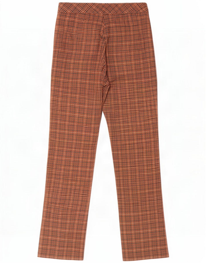 Benetton Pantaloni casual da donna IT 42 Medium W28 L29 Pied de poule rosso