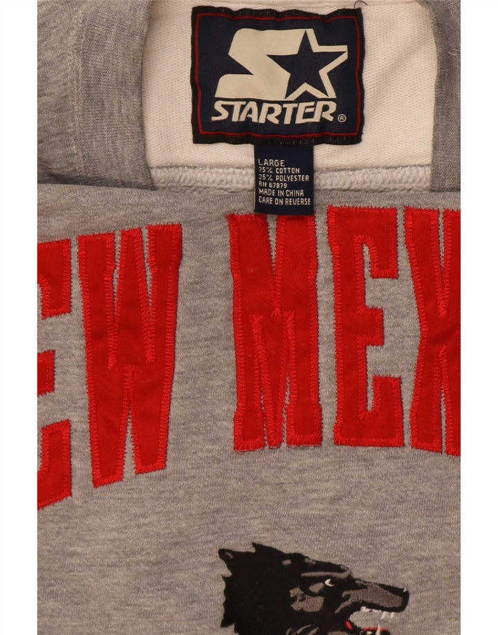 Felpa da uomo Starter New Maxico State Graphic Felpa grande grigio chiazzato
