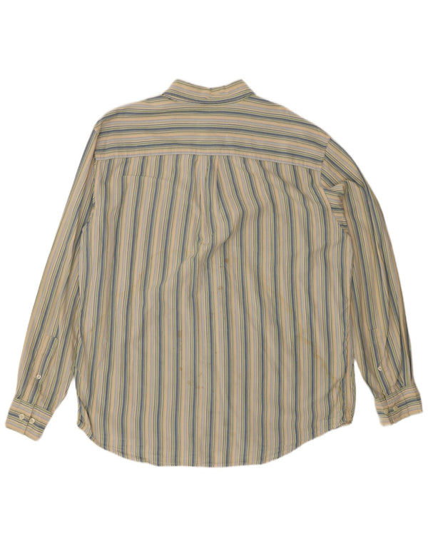 EDDIE BAUER Camicia da uomo in flanella di cotone a righe grandi multicolore