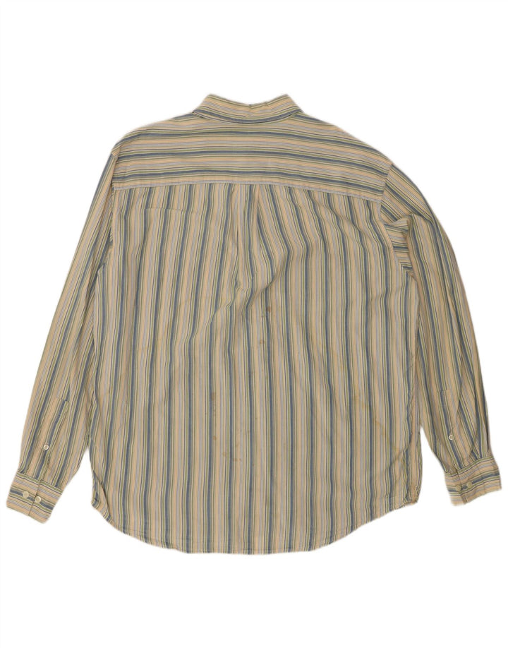 EDDIE BAUER Camicia da uomo in flanella di cotone a righe grandi multicolore