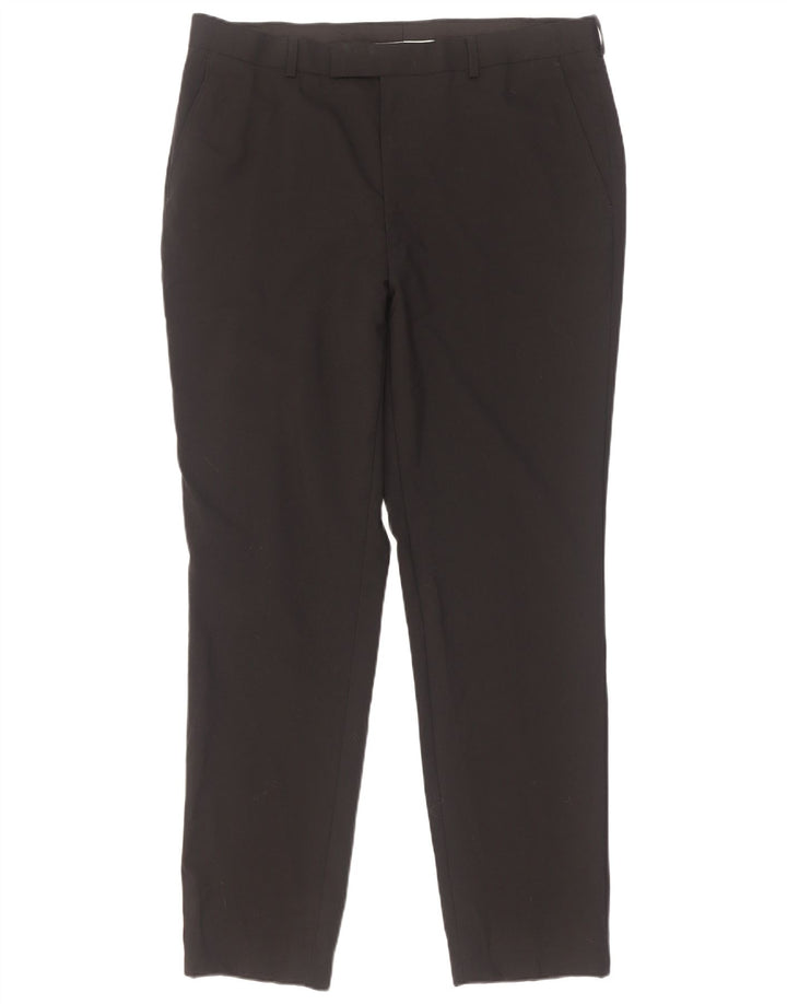 Pantaloni da abito slim fit da uomo French Connection W36 L31 poliestere nero