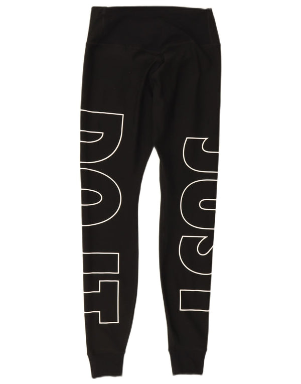 Leggings grafici Nike Dri Fit da donna UK 6 XS poliestere nero