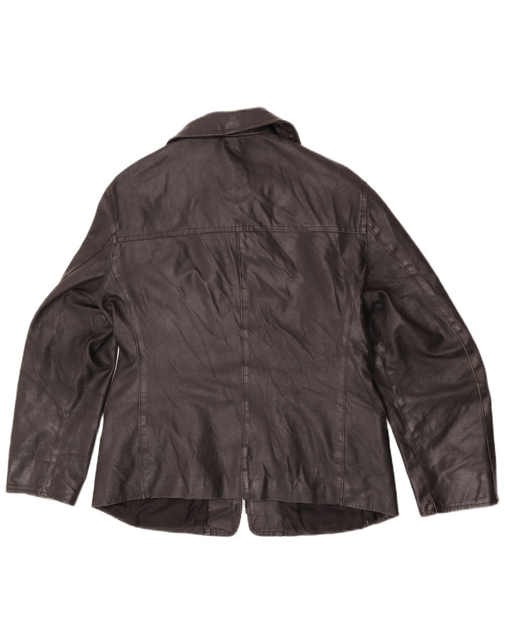 Giacca in pelle da donna Sasch UK 14 grande in pelle nera