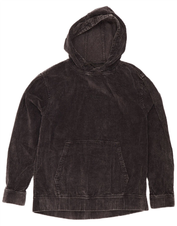 Maglione con cappuccio in velluto a coste da uomo Zara, cotone grigio medio