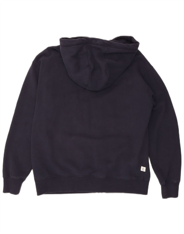 FAT FACE Mens Zip Hoodie Sweater Medium Navy Blue Cotton