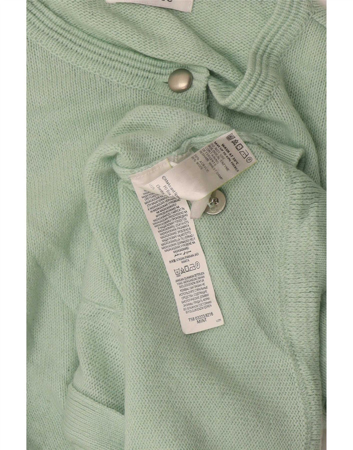 Maglione cardigan da donna Marks & Spencer UK 12 Acrilico verde medio