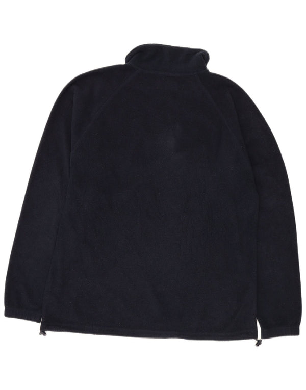 Maglione in pile Kappa da uomo con zip e collo, medio, blu navy, poliestere sportivo