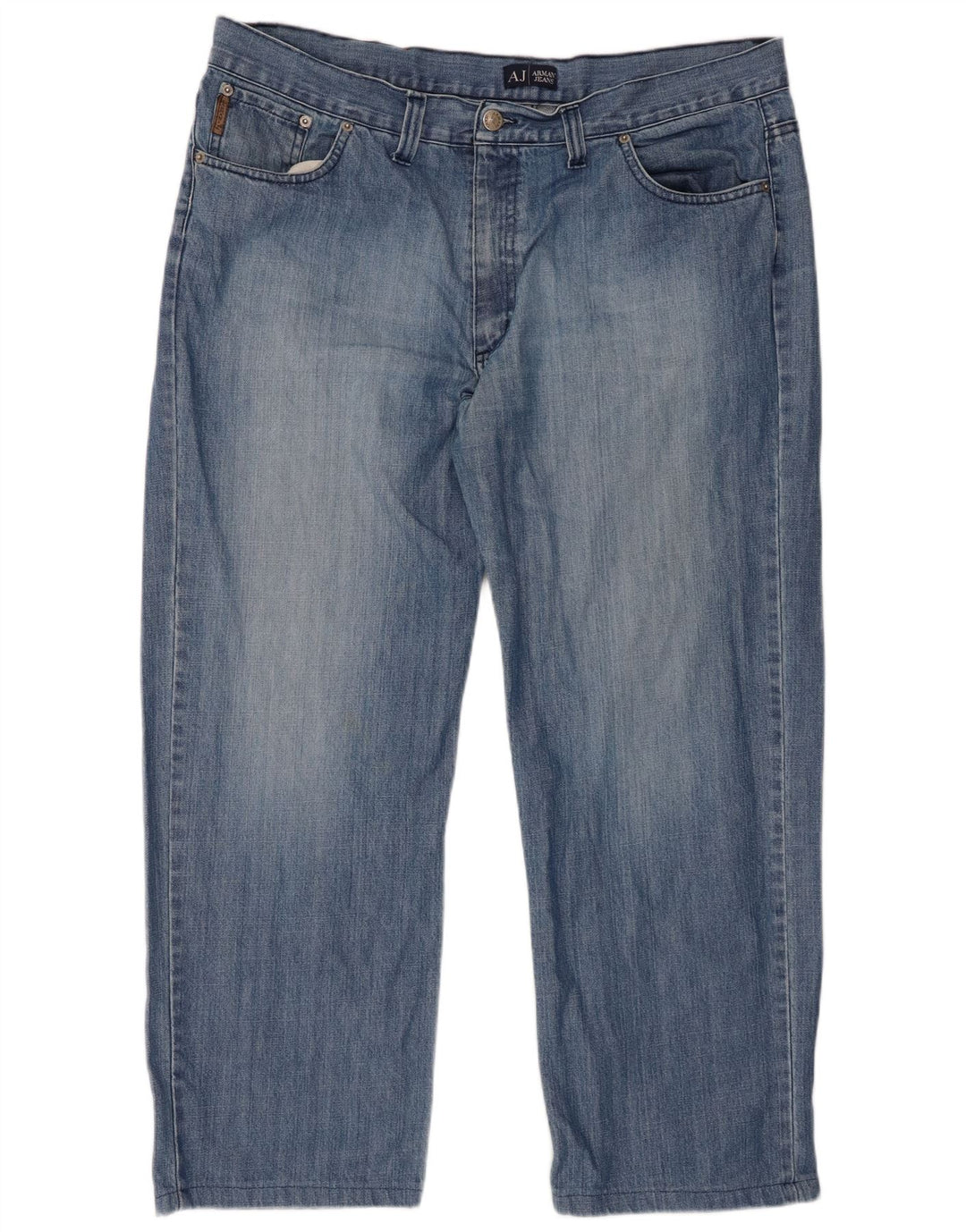Jeans dritti da uomo ARMANI W40 L28 cotone blu