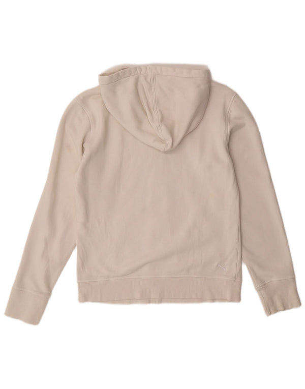 Felpa con cappuccio grafica da donna Puma UK 12 Medium Bianca