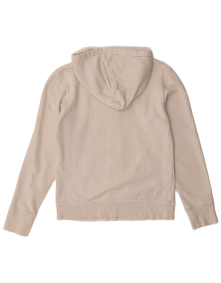 Felpa con cappuccio grafica da donna Puma UK 12 Medium Bianca
