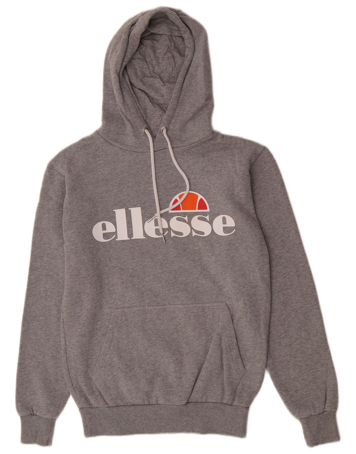 Felpa con cappuccio da uomo con vestibilità regolare grafica Ellesse, piccola, in cotone grigio