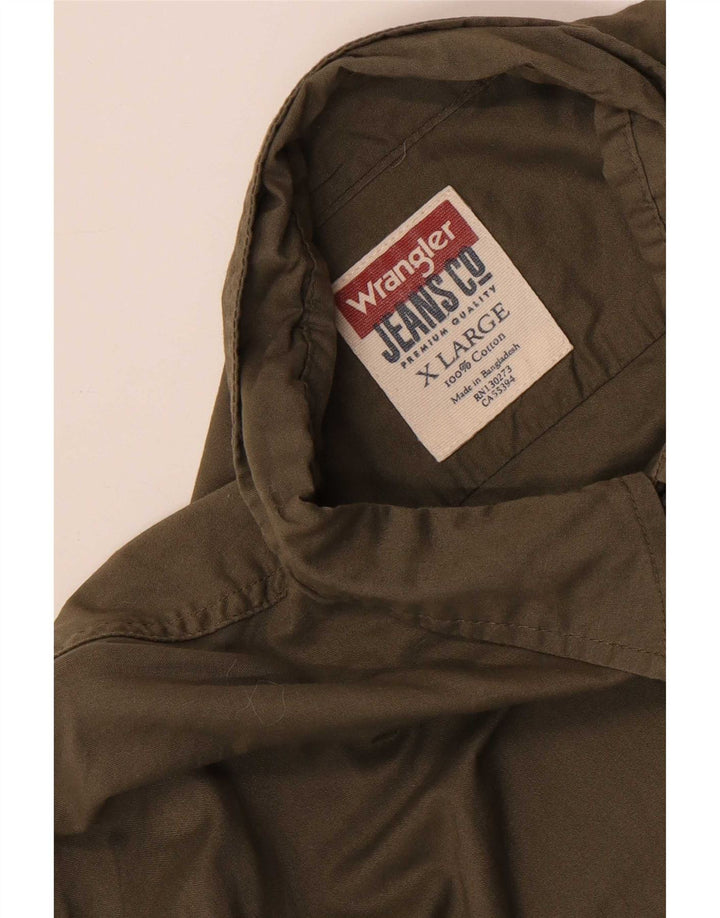 Camicia da uomo Wrangler XL in cotone kaki
