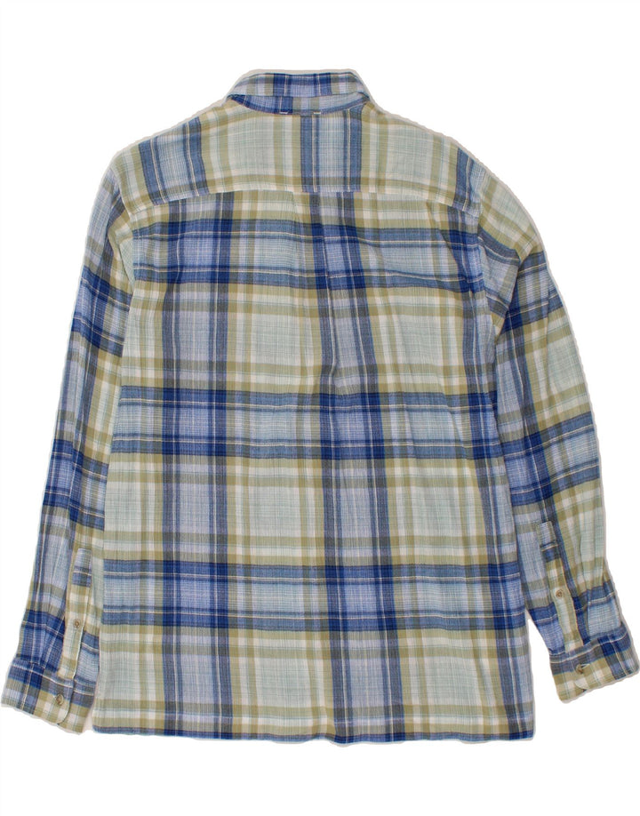 EDDIE BAUER Mens Classic Fit Shirt Large Blue Plaid Cotton Vintage Eddie Bauer and Second-Hand Eddie Bauer from Messina Hembry 