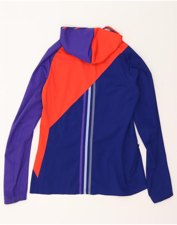 Giacca antipioggia ADIDAS da donna Clima Proof UK 8/10 Small Blue Colourblock