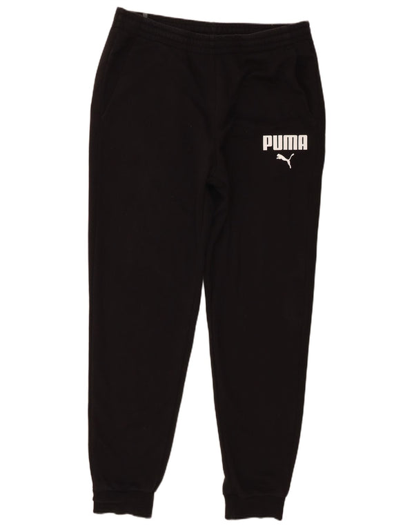 Puma Pantaloni da tuta con grafica da donna Joggers UK 16 Large Nero Cotone