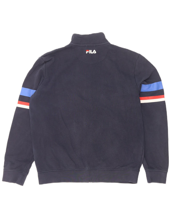 Fila Giacca da ginnastica da uomo di grandi dimensioni in cotone blu navy sportivo