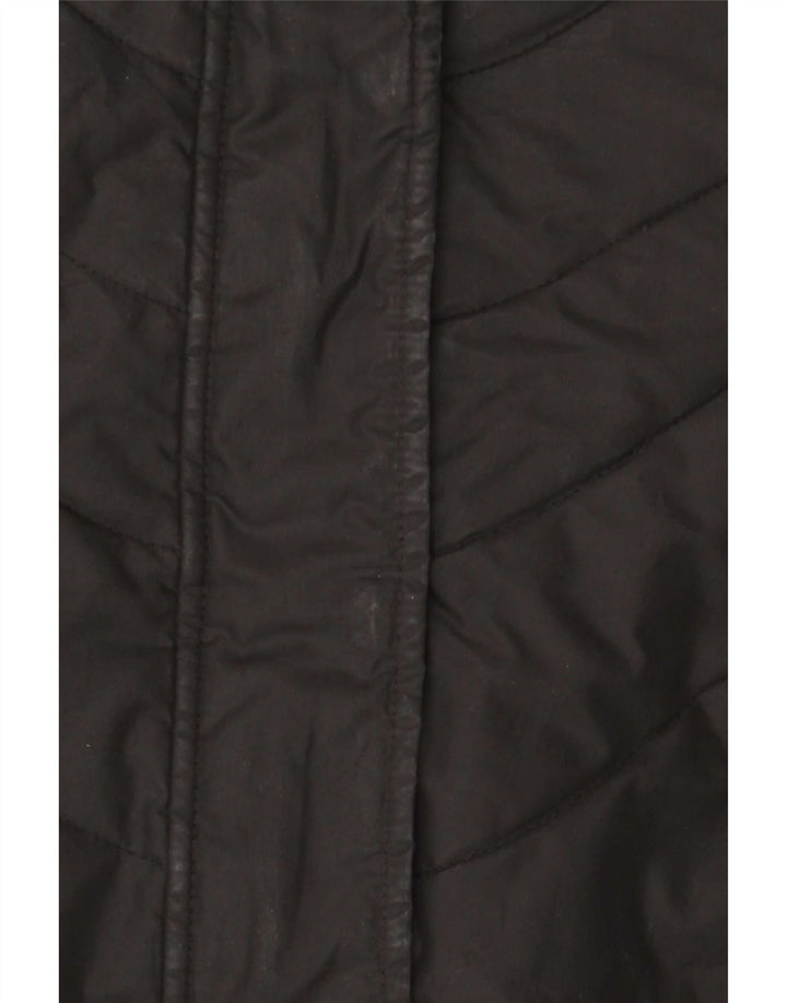 Cappotto imbottito con cappuccio da donna Jack Wolfskin UK 10 piccolo poliestere nero