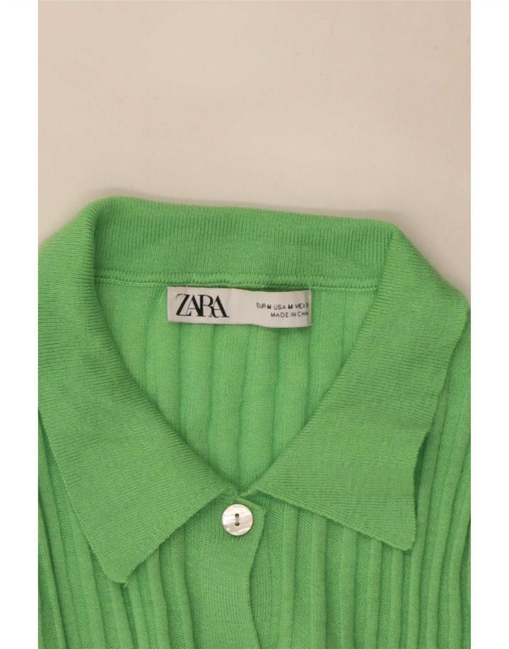 Maglione cardigan da donna Zara UK 12 verde medio