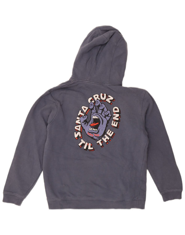 Maglione con cappuccio grafico da donna Santa Cruz UK 14 Cotone blu medio