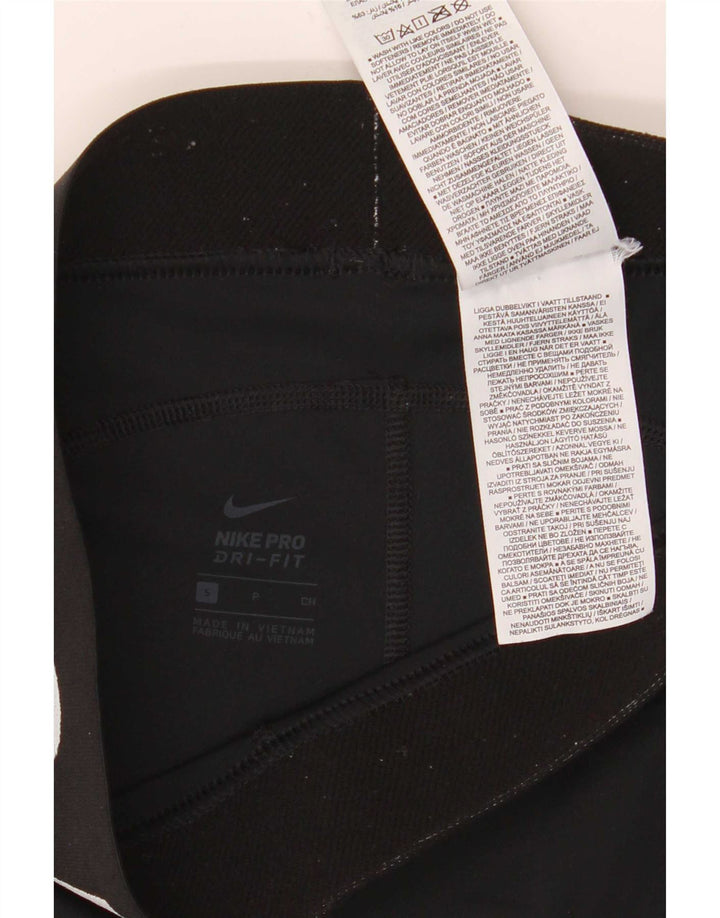 Pantaloncini sportivi Nike Dri Fit Graphic da donna UK 8 piccoli poliestere nero
