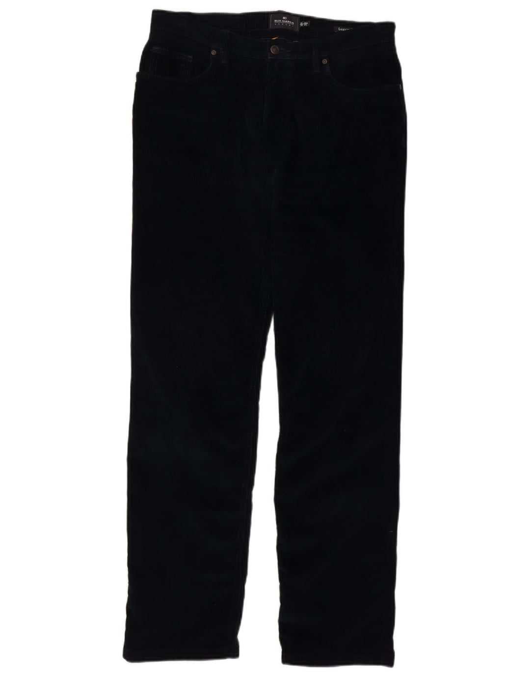 MARKS & SPENCER Pantaloni dritti da uomo in velluto a coste W32 L31 cotone blu navy