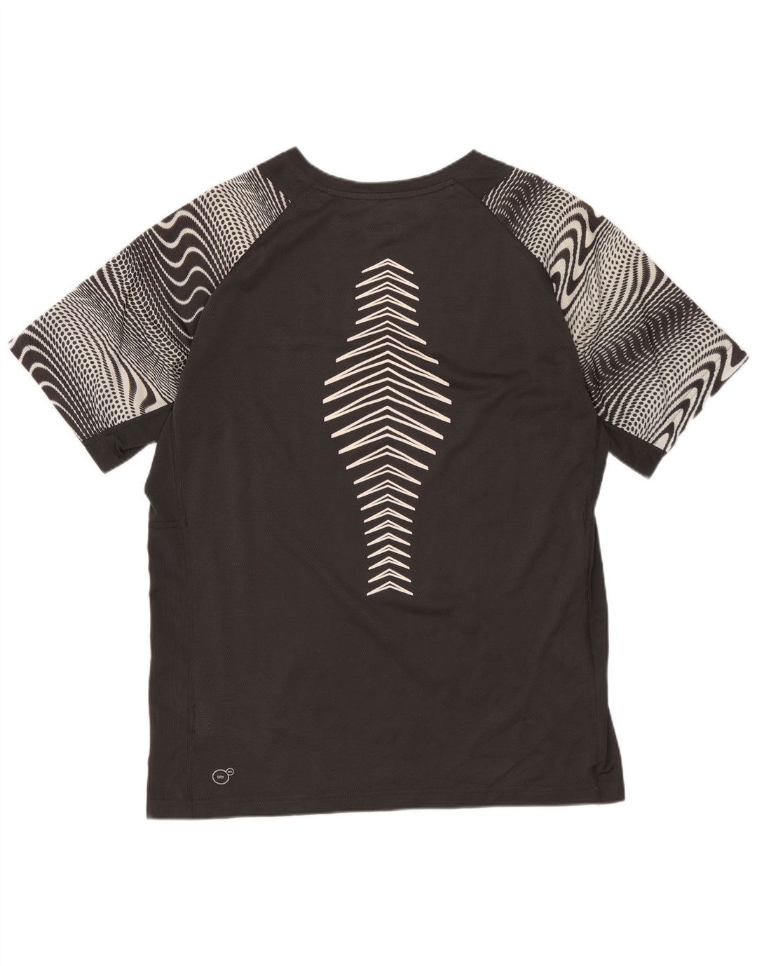 T-shirt grafica da uomo PUMA Top in poliestere geometrico grigio medio