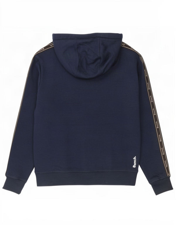 Felpa con cappuccio grafica da uomo Bench, grande in cotone blu navy